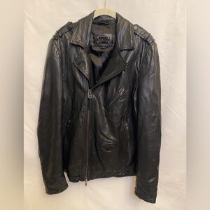 MACKAGE MEN’S LEATHER MOTO JACKET